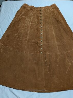 Vintage Stephanie Thomas Sport  Camel Suede • Size 14 • Made in USA